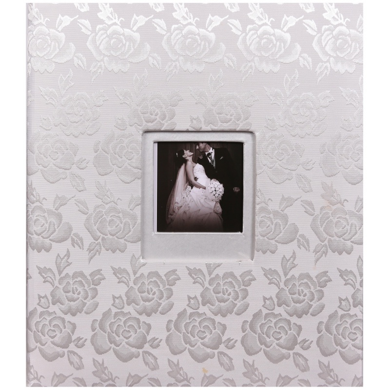 Hochzeitsfotoalbum WEDDING ROSES silber