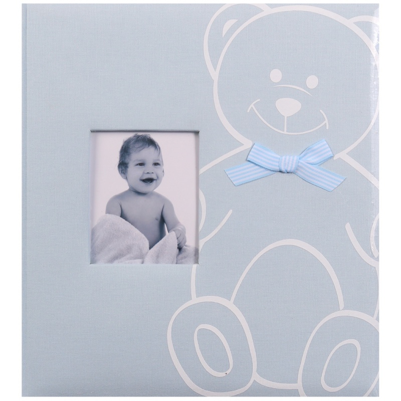 Kinder- Fotoalbum NEW BABY BEAR blau