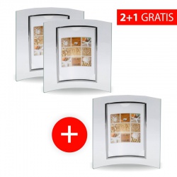 Sale 2+1: Glasfotorahmen VERONA 10x15 silber - 3 Rahmen zum Preis von 2