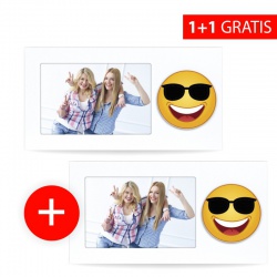 Verkauf 1+1: Fotorahmen Emoji Style 10x15 Gläser + extra Fotorahmen