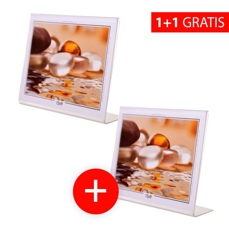 Verkauf 1+1: Acryl-Fotorahmen KARPEX 13x9cm Breite + zweiter Fotorahmen