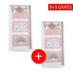 Verkauf 1+1: Baby-Fotorahmen für mehr Fotos BPD rosa + zweiter Fotorahmen