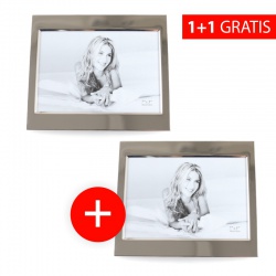 Angebot 1+1: Exklusiver silberner Fotorahmen 18x13 + zweiter Fotorahmen -  .de