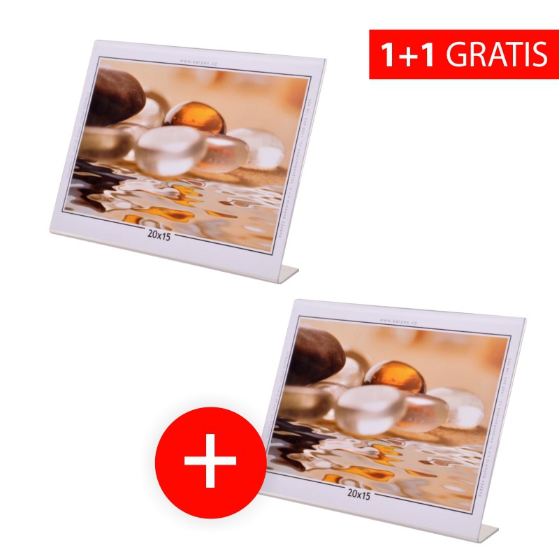 Verkauf 1+1: Acryl-Fotorahmen KARPEX 20x15cm Breite + zweiter Fotorahmen