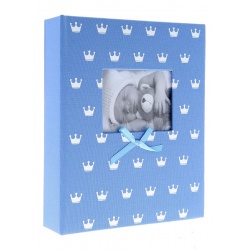 Verkauf 1+1: Kinderfotoalbum 10x15/304 MIRACLE Blau + Acrylrahmen 13x9cm extra breit