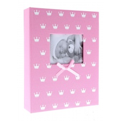Sale 1+1: Kinderfotoalbum 10x15/304 MIRACLE rosa + extra goldene Mini-Schneeflocke