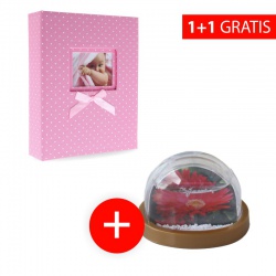 Sale 1+1: Kinderfotoalbum 10x15/304 DREAMLAND rosa + extra goldene Mini-Schneeflocke
