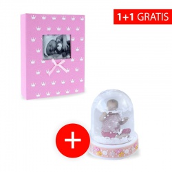 Verkauf 1+1: Kinderfotoalbum 10x15/200 Foto MIRACLE rosa + PICCOLO mini Schneemann extra