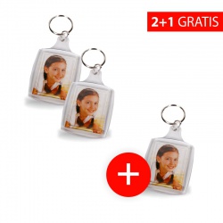 Verkauf 2+1: Plastik Schlüsselanhänger 3,5x4,5cm - 3 Rahmen zum Preis von 2